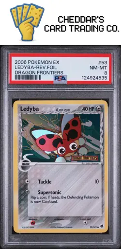 2006 Pokemon Ex Dragon Frontiers Ledyba-Rev.Foil #53 PSA 8 (New Cert!) - Image 1