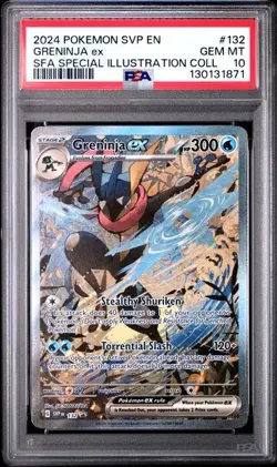Pokemon TCG Greninja EX 132 Shrouded Fable Promo Special Illustration Psa 10 - Image 1