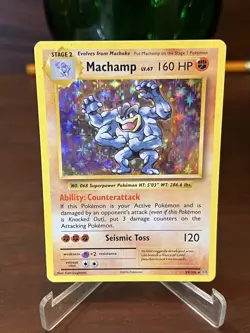 Pokemon Card TCG Machamp 59/108 XY Evolutions Holographic Rare NM/M pack/sleeve - Image 1