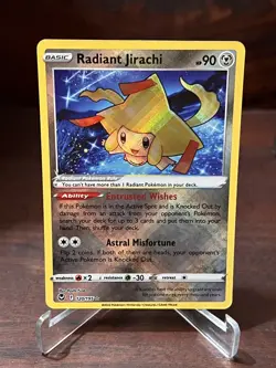 Radiant Jirachi 120/195 Radiant Rare Holo NM Pokemon SWSH12: Silver Tempest - Image 1