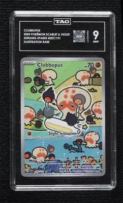 Clobbopus Illustration Rare Pokemon SV08: Surging Sparks TAG 9 MINT - Image 1