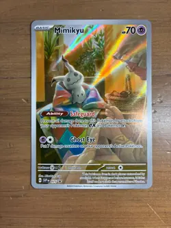 Pokemon Mimikyu 075 Paldean Fates Full Art Black Star Promo Illustration Rare 75 - Image 1
