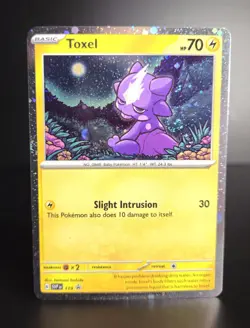 Pokemon TCG - TOXEL #119 COSMOS HOLO WITH SWIRL - SCARLET & VIOLET PROMO 2024 NM - Image 1