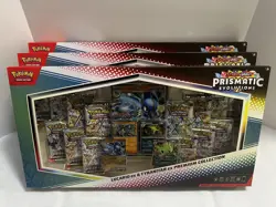 LOT OF 3-Pokemon-Prismatic Evolutions Lucario Ex Tyranitar Ex Premium Collection - Image 1