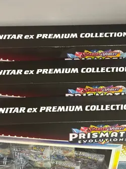 LOT OF 3-Pokemon-Prismatic Evolutions Lucario Ex Tyranitar Ex Premium Collection - Image 2