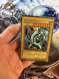 (79) Yugioh Blue-Eyes White Dragon LOB-001 Ultra Original Print Foil Shift HP - Image 5