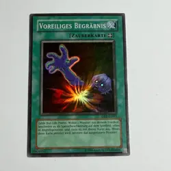 Yugioh Premature Burial DB1-DE091 EN091 Super Rare German MP - Image 1