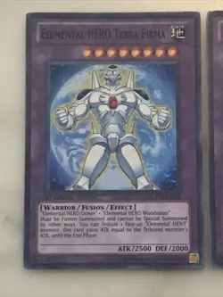 Yu-Gi-Oh! 3x “ELEMENTAL HERO TERRA FIRMA” 1st Ed Super Rares LCGX-EN075 - Image 2