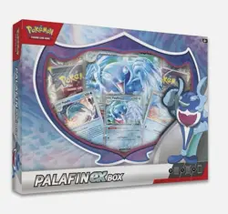 Palafin ex Box | Pokemon TCG | 4 Booster Packs + 4 Foil Promo Cards | Sealed - Image 1