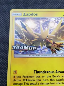 Zapdos SM159 Holo Rare, SM Team Up Prerelease Promo Stamped, Pokemon Card, NM - Image 4