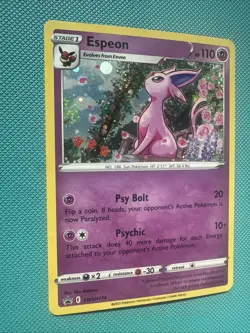 Espeon SWSH174 Black Star Promo Cosmos Holo 2021 Pokemon TCG Card 🌀 Swirl - Image 1