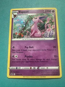 Espeon SWSH174 Black Star Promo Cosmos Holo 2021 Pokemon TCG Card 🌀 Swirl - Image 2