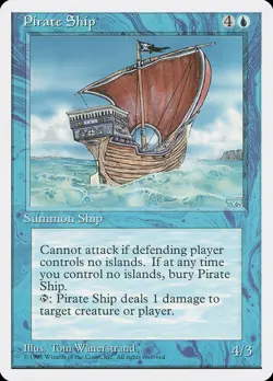 Pirate Ship - 4th Edition - Magic the Gathering MTG - Image 1