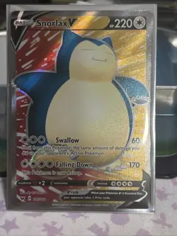Snorlax V - 197/202 - Full Art Ultra Rare Sword & Shield Set - Pokemon Card - NM - Image 1
