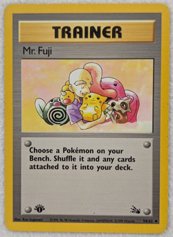 1999 Trainer Mr Fuji #58 Fossil Regular Pokemon Card Uncommon 1st Edition - Image 1