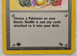 1999 Trainer Mr Fuji #58 Fossil Regular Pokemon Card Uncommon 1st Edition - Image 4