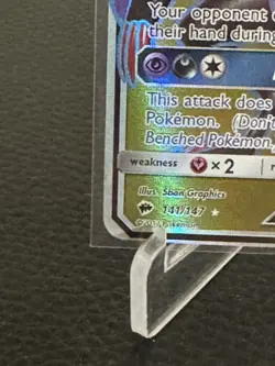 Pokemon TCG Noivern GX Full Art Holo Card 141/147 Sm-Burning Shadows - Image 4