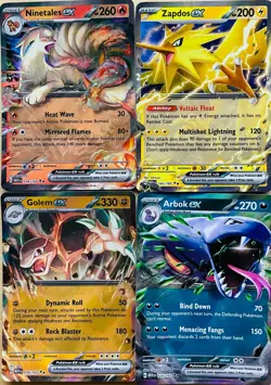 2023 POKEMON SCARLET & VIOLET 151 EX ULTRA RARE HOLO - 4 CARD LOT - Image 1