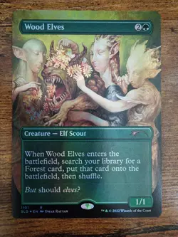 MTG FOIL ⭐Wood Elves Borderless ⭐NM/M Secret Lair Drop Series ⭐12 HQ PICS Magic - Image 1
