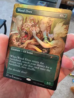 MTG FOIL ⭐Wood Elves Borderless ⭐NM/M Secret Lair Drop Series ⭐12 HQ PICS Magic - Image 3