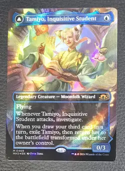 Tamiyo, Inquisitive Student (Borderless) (Textured Foil) Modern Horizons 3 MTG - Image 1