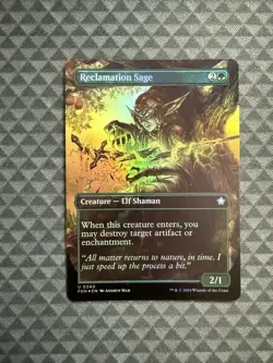 MTG Reclamation Sage #0340 Foil Borderless Uncommon Foundations (FDN) - Image 1