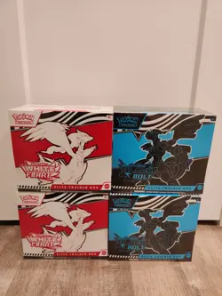Pokemon TCG Black Bolt & White Flare ETB Lot Of 4 (x2 Sets) New Sealed - Image 1