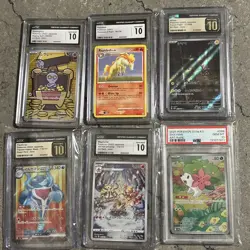 6 GEM MT Mint/Pristine 10 Pokemon Graded Slabs - Image 1