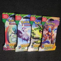 Pokemon XY Roaring Skies Booster Sleeved Blister Pack Art Set (4 Packs) Sealed - Image 2