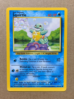 Squirtle 63/102 Base Set - Common Pokemon Card - NM - Image 1
