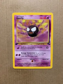 1st Edition Gastly 33/62 Fossil Set - Uncommon Pokemon Card - NM/Mint - Image 1