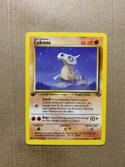 1st Edition Cubone 50/64 Jungle Set - Common Pokemon Card - NM/Mint - Image 1