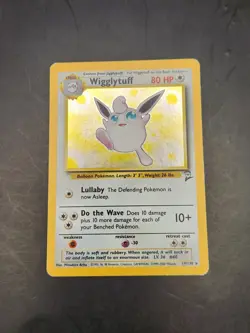 WIGGLYTUFF 19/130 Holo Rare Base Set 2 2000 - Pokemon Card WOTC (b) - Image 1