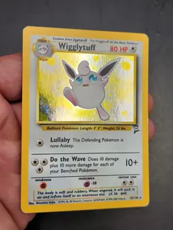 WIGGLYTUFF 19/130 Holo Rare Base Set 2 2000 - Pokemon Card WOTC (b) - Image 3
