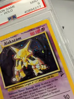 2000 Pokemon Base Set 2 Alakazam Holo Rare #1 PSA 9 Swirl - Image 4