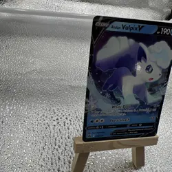 Pokemon Training Card Game TCG Alolan Vulpix V 033/195 Silver Tempest Holo - Image 2