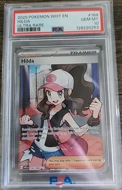 Pokemon Hilda 164/086 White Flare Ultra Rare PSA GEM MT 10 - Image 1
