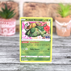 Radiant Venusaur 004/078 Radiant Rare Holo Foil Pokemon Go TCG - NM/M - Image 1