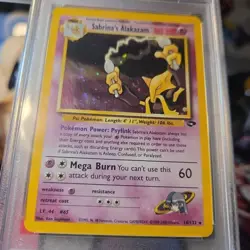 Pokemon PSA 7 Sabrina's Alakazam 16/132 Gym Challenge Holo SWIRL - Image 4