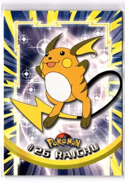 1999 Topps TV Animation Edition Raichu Pokemon Card #26 Non-Holo Blue Label - Image 1