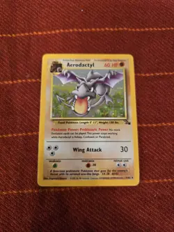 Aerodactyl 1/62 Fossil Unlimited 1999 Pokemon Card Holo Rare NM - Image 1