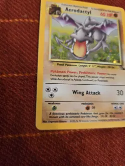 Aerodactyl 1/62 Fossil Unlimited 1999 Pokemon Card Holo Rare NM - Image 2