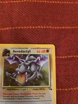 Aerodactyl 1/62 Fossil Unlimited 1999 Pokemon Card Holo Rare NM - Image 4