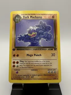 Dark Machamp 27/82 Team Rocket 1st Edition Non-Holo Rare Pokemon TCG Card LP - Image 1