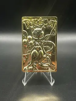 1999 Burger King Limited Edition Pokemon Trading Card 23K Gold Plated Mewtwo - Image 1