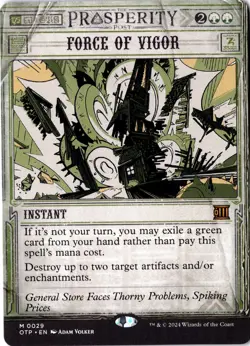 Force of Vigor Non-Foil Outlaws of Thunder Junction: Breaking News 29 NM MTG - Image 1