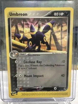 Umbreon 24/100 EX Sandstorm Non-Holo Rare Pokemon Card Vintage LP/NM - Image 1