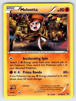 Meloetta 85/162 2015 XY Breakthrough Pokemon Card TCG Nintendo Holo Rare - Nm - Image 1