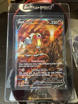 Entei v GG36/GG70 Crown Zenith: Galarian Gallery Holo Card Pokemon TCG - Image 1