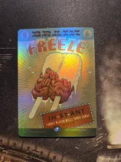 MtG BRAIN FREEZE Secret Lair Encyclopedia Single Card Magic Foil - Image 1